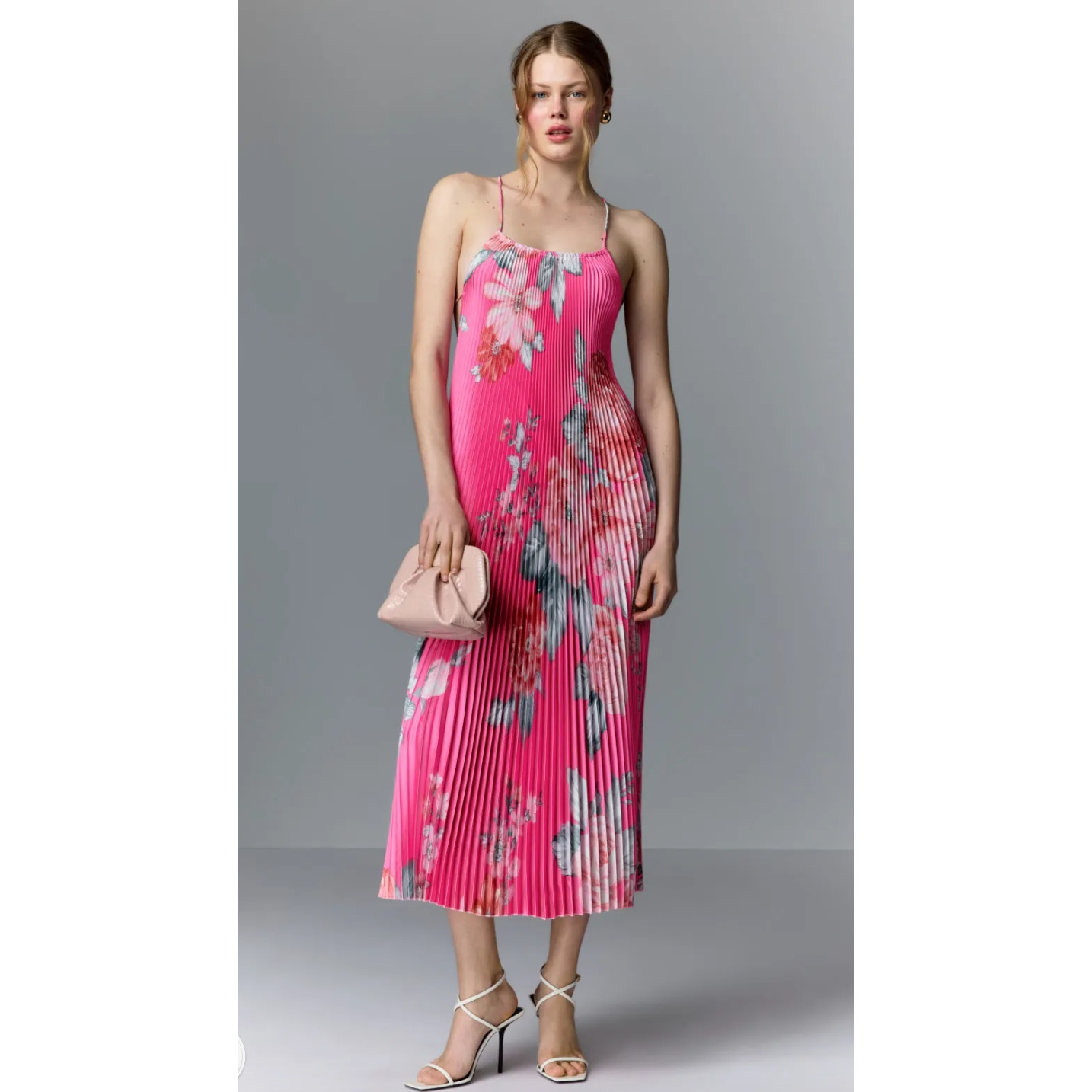 L'ide Pink Floral Ete Dress Size 10